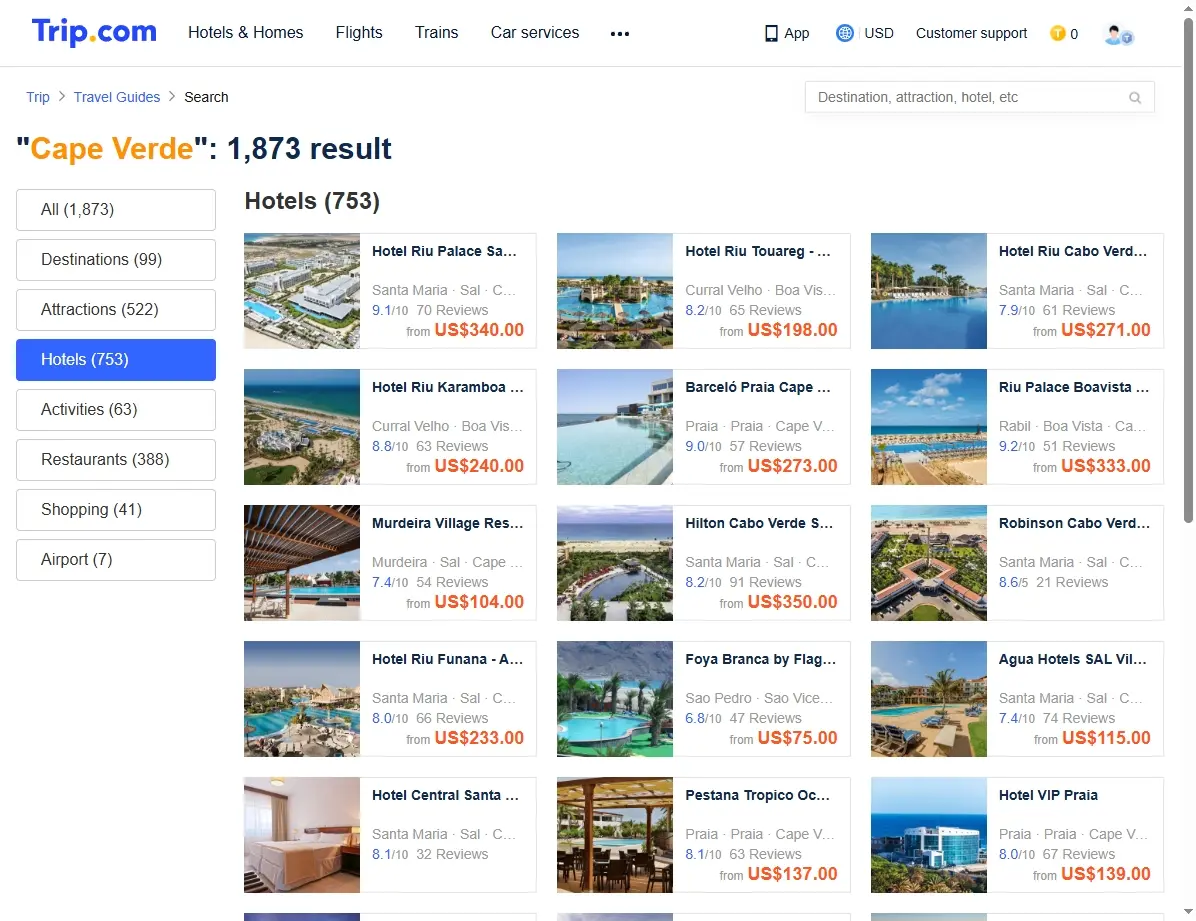 Hotels auf Kap Verde buchen