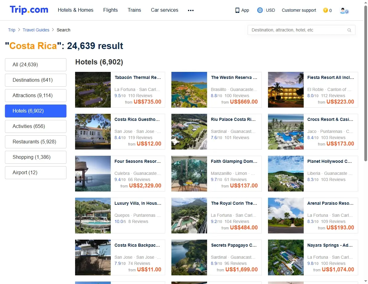 Hotelangebote in Costa Rica