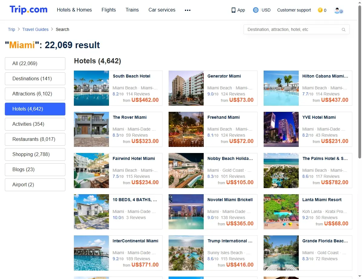 Hotelsuche Miami