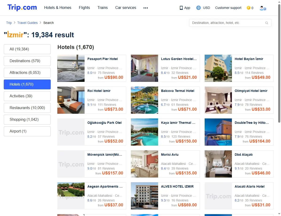 Vorschau von Hotelangeboten in Izmir, Türkei