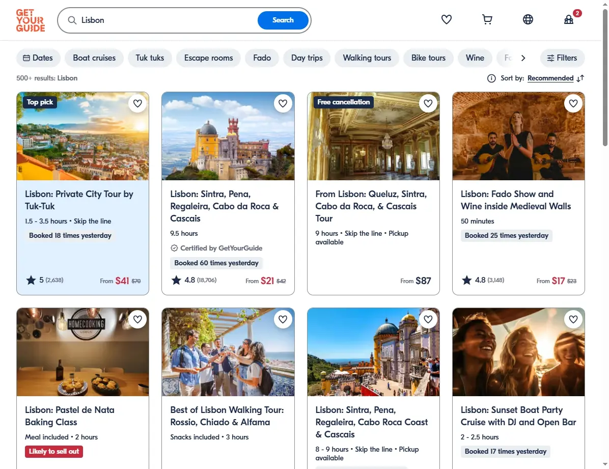 Aktivitäten und Touren in Lissabon bei GetYourGuide