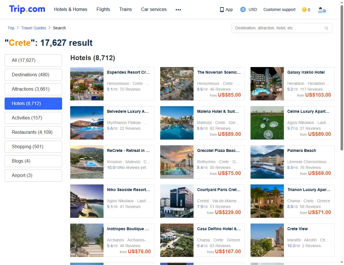 Hotelangebote für Kreta bei Trip.com