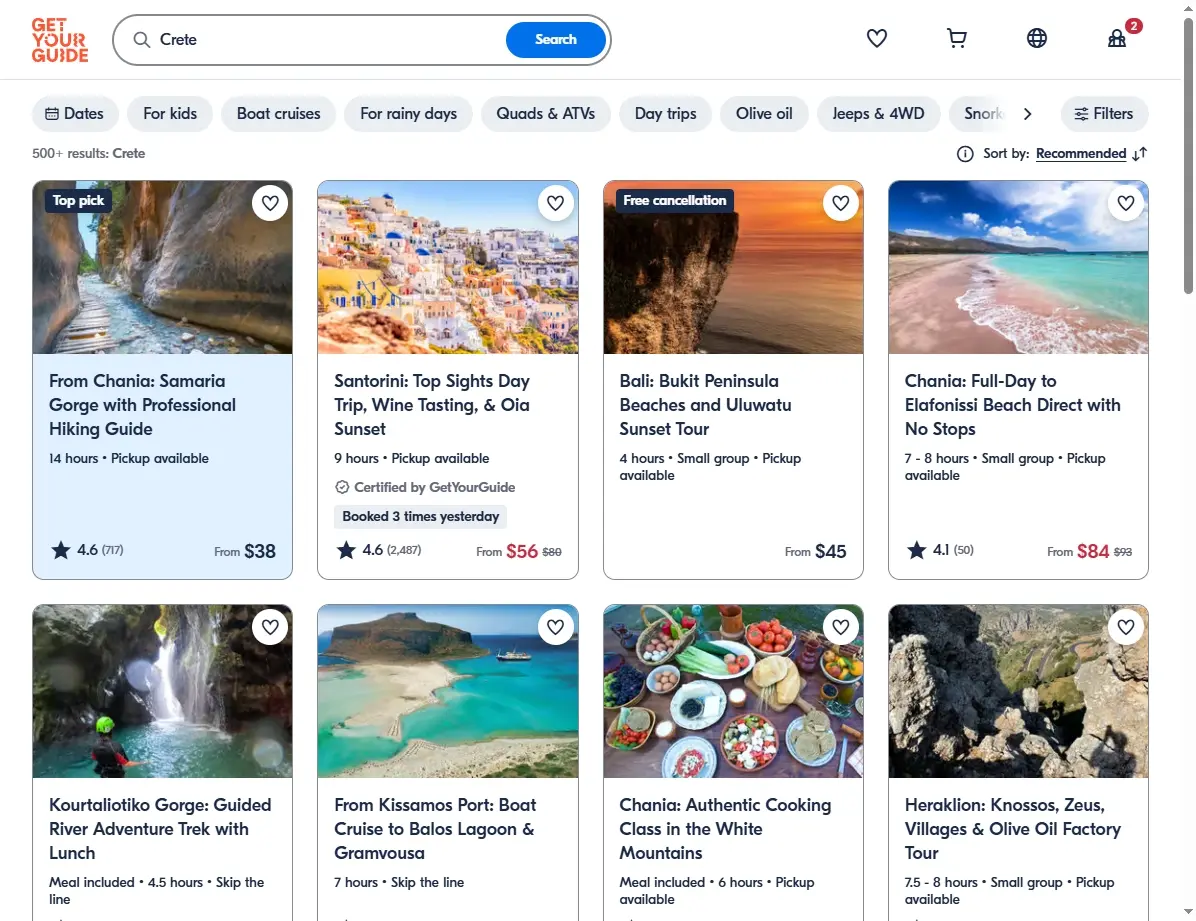 Aktivitäten und Touren auf Kreta bei GetYourGuide