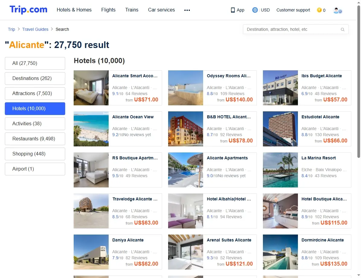 Vorschau auf Hotelangebote in Alicante