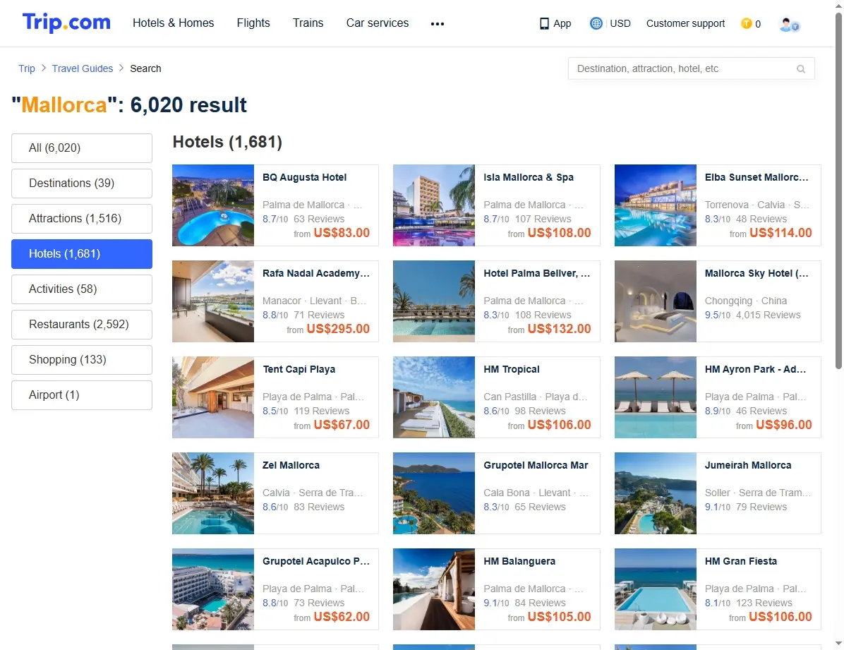 Luxuriöses Hotel mit Pool auf Mallorca