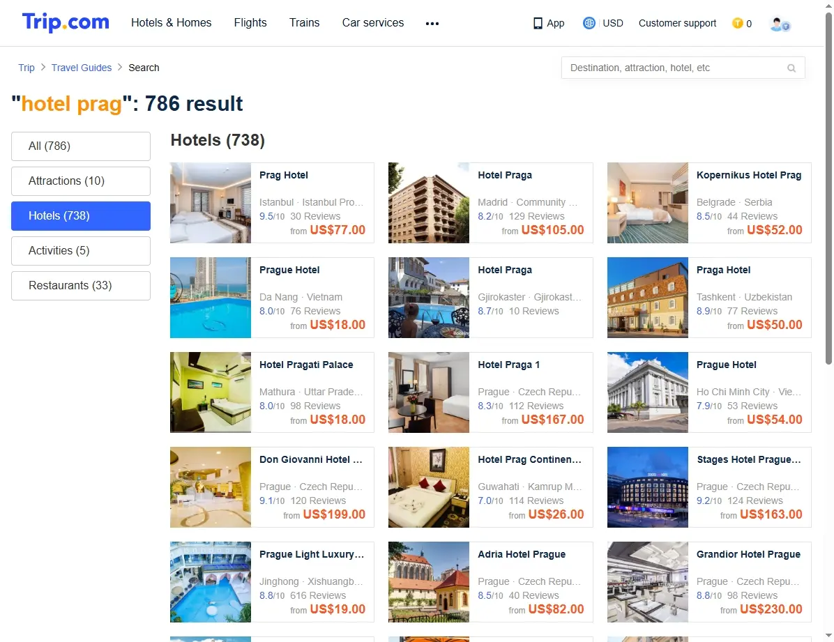Spezialangebote für Hotels in Prag bei Trip.com