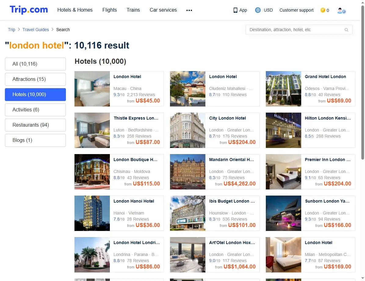 Spezielle Hotelangebote für Londoner Hotels