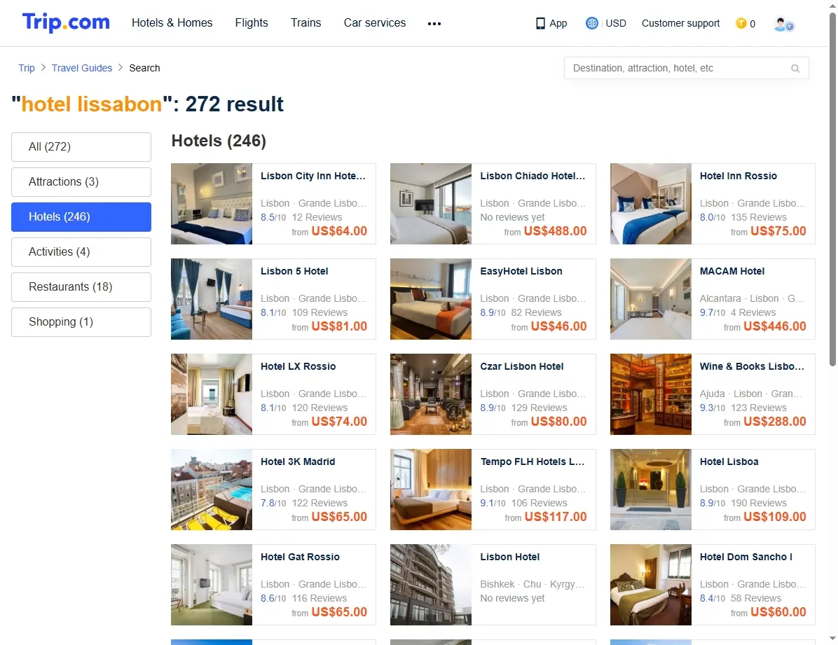 Spezialangebote für Hotels in Lissabon