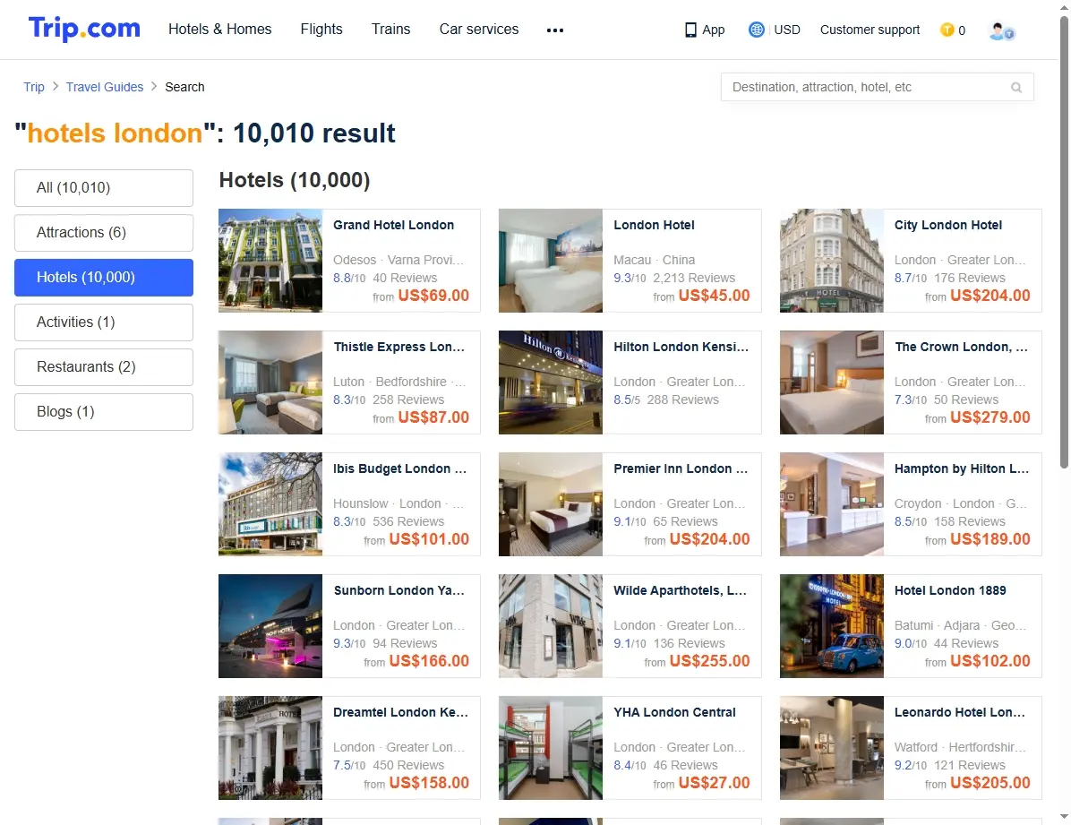 Spezialangebote für Hotels in London