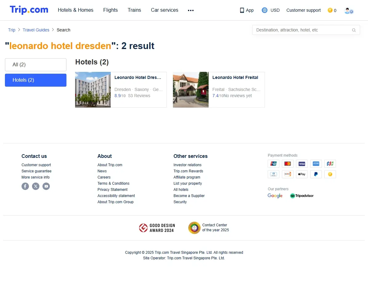Spezielle Hotelangebote für das Leonardo Hotel Dresden