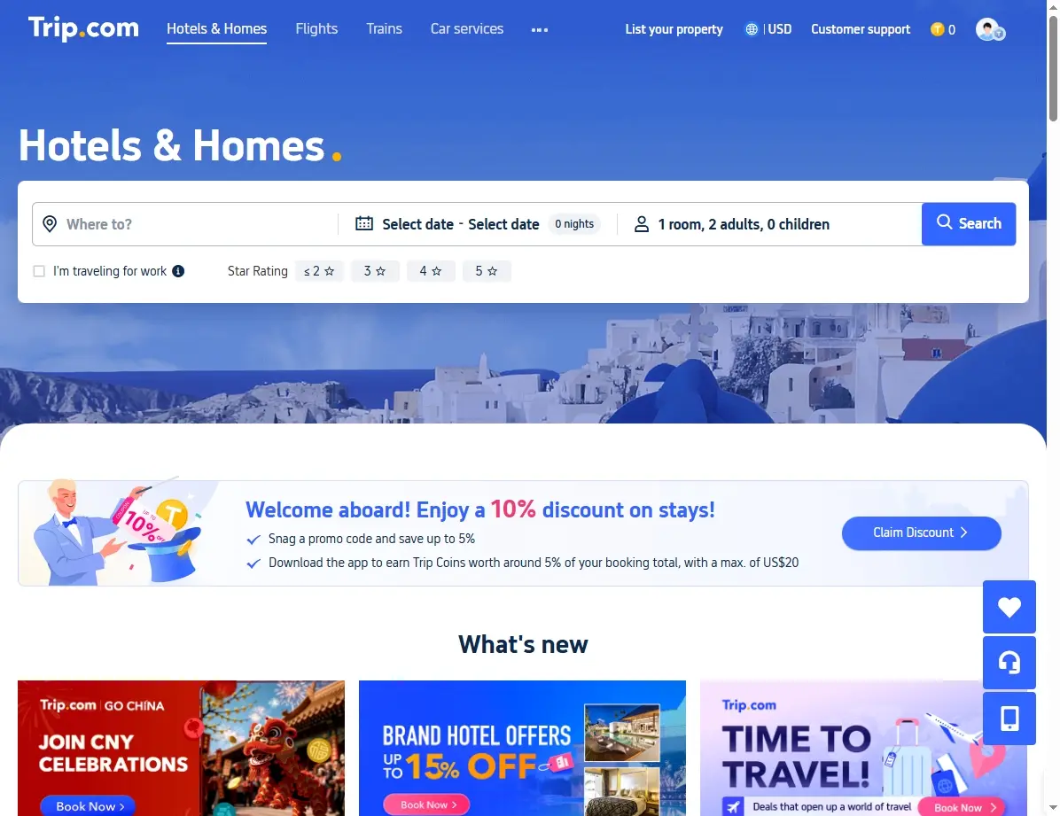 Screenshot einer Website mit Hotelangeboten für das Limak Atlantis