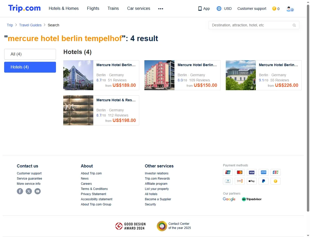 Spezialangebote für das Mercure Hotel Berlin Tempelhof auf Trip.com anzeigen