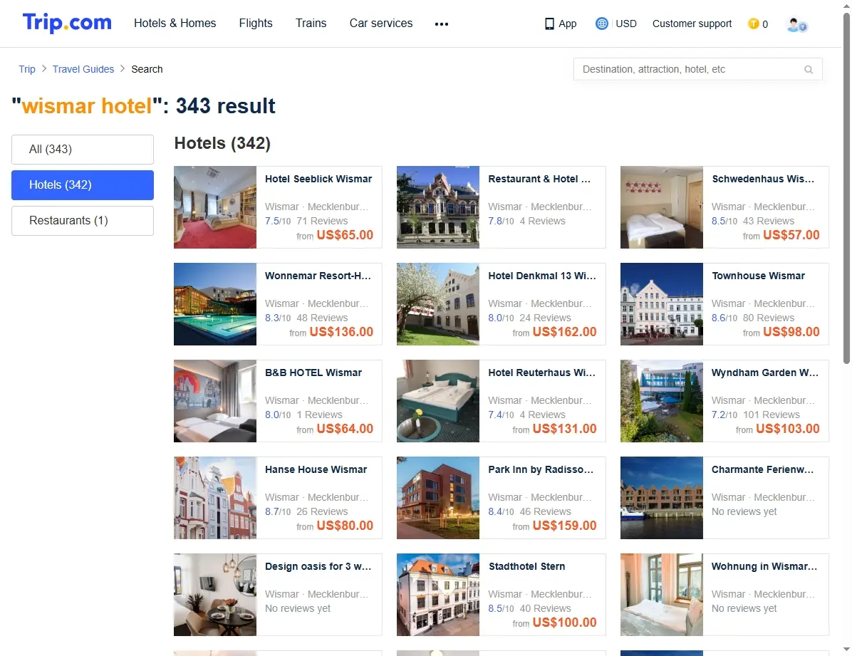 Spezialangebote für Wismar Hotels finden
