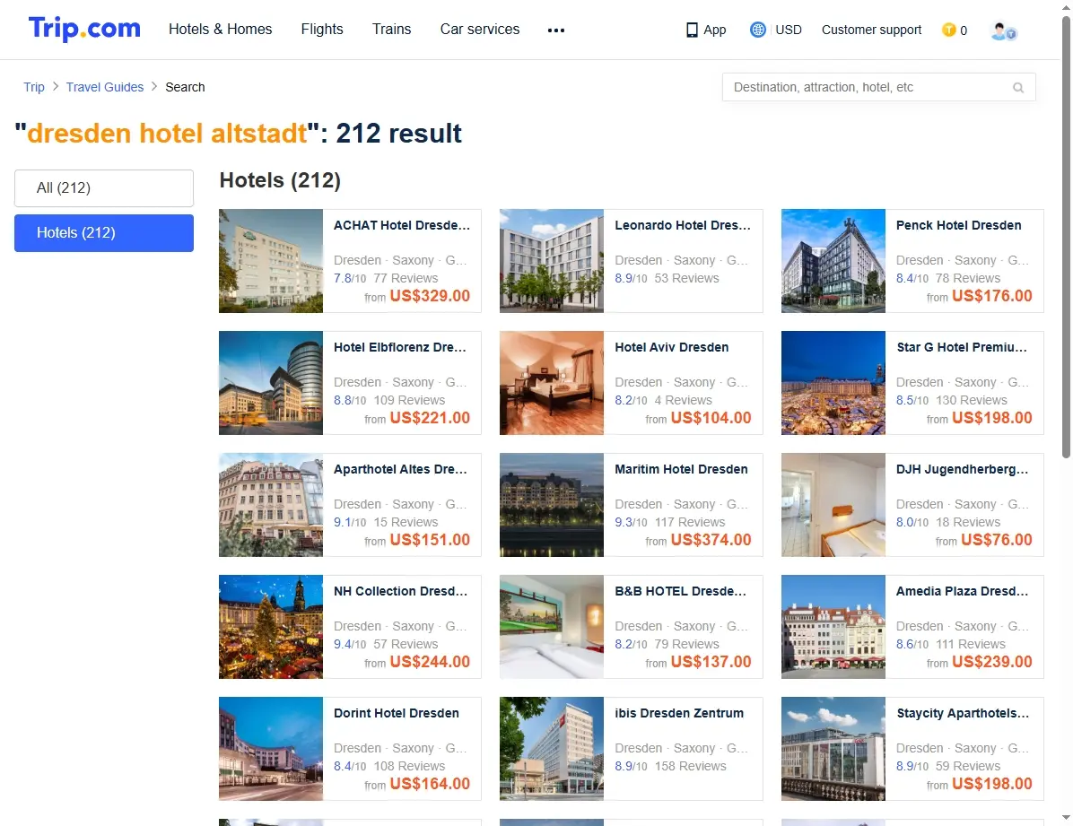Spezialangebote für Hotels in der Dresdner Altstadt