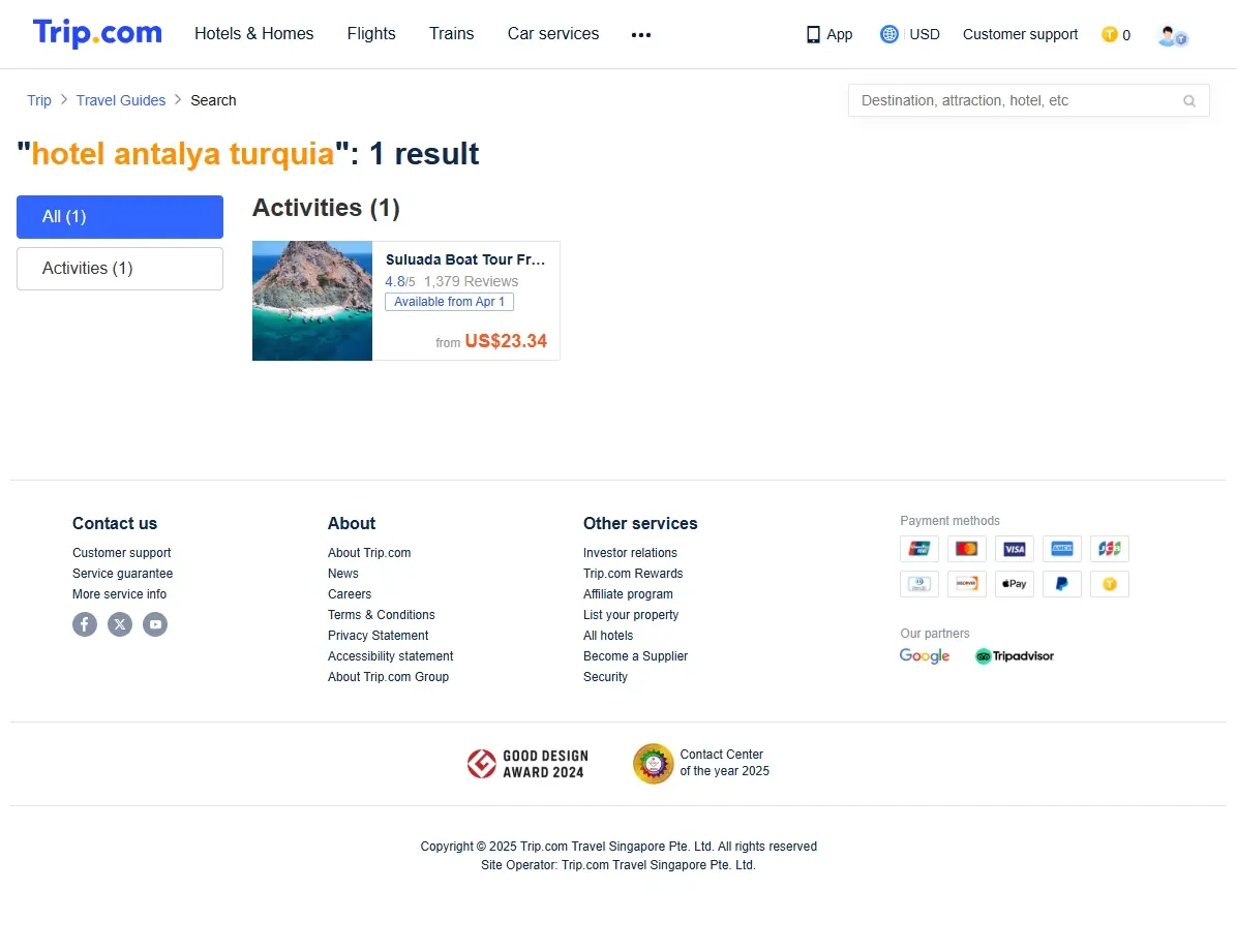 Spezielle Hotelangebote für Antalya