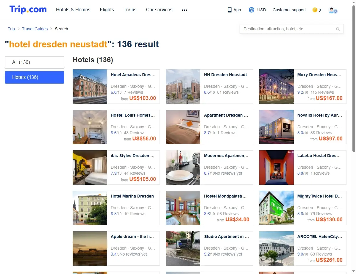 Spezialangebote für Hotels in Dresden Neustadt auf Trip.com