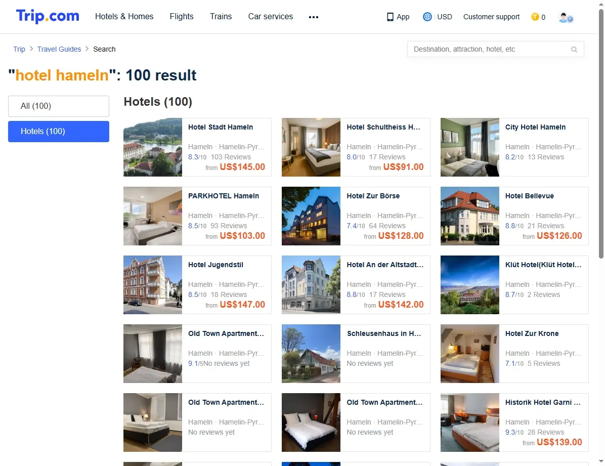 Sonderangebote für Hotels in Hameln