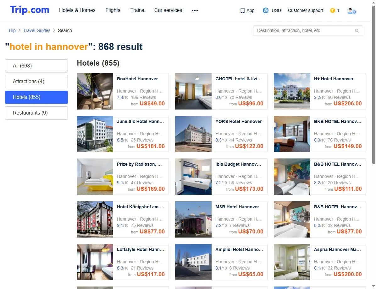 Spezialangebote für Hotels in Hannover