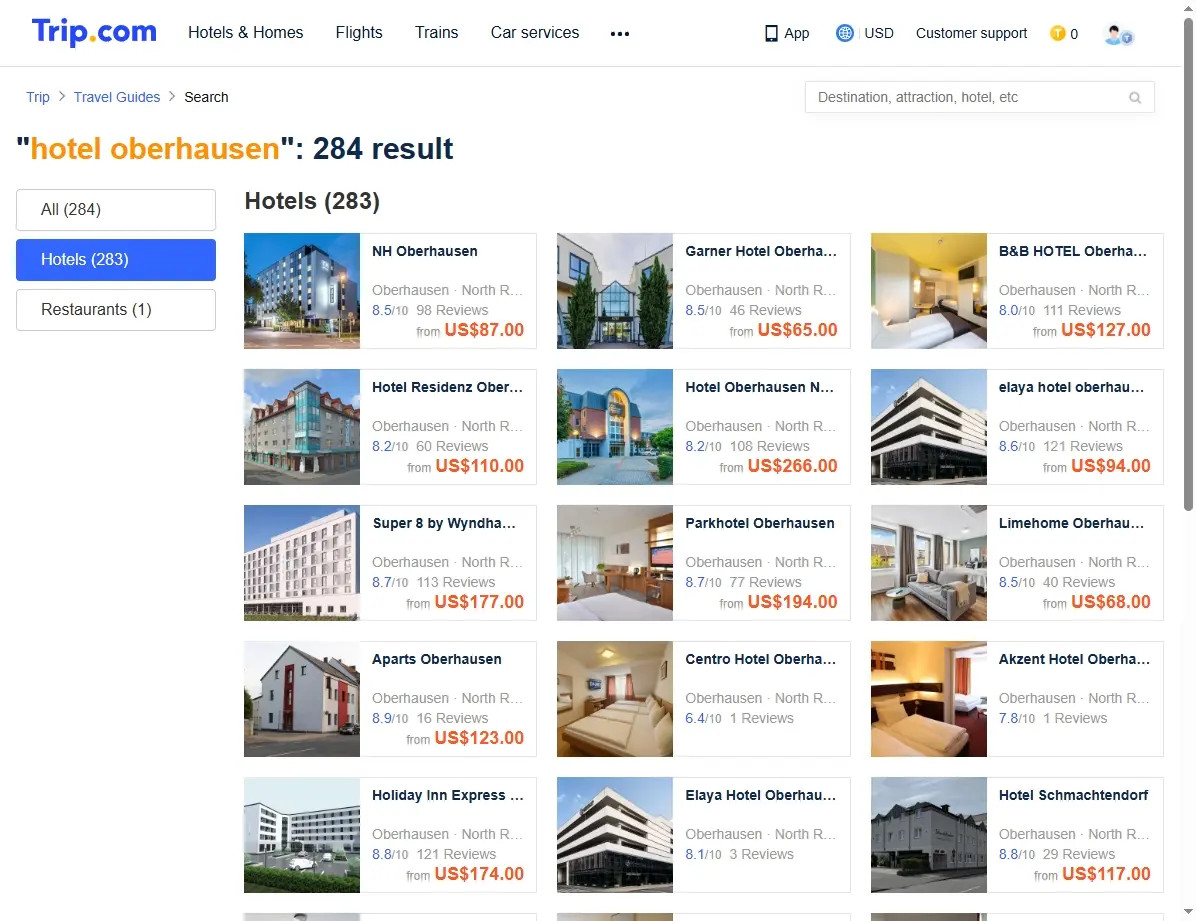 Sonderangebote für Hotel Oberhausen