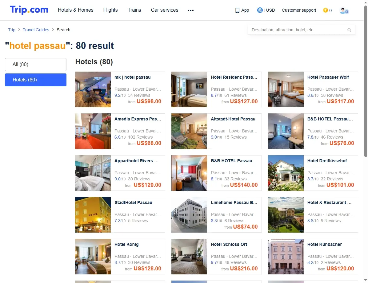 Spezialangebote für Hotels in Passau