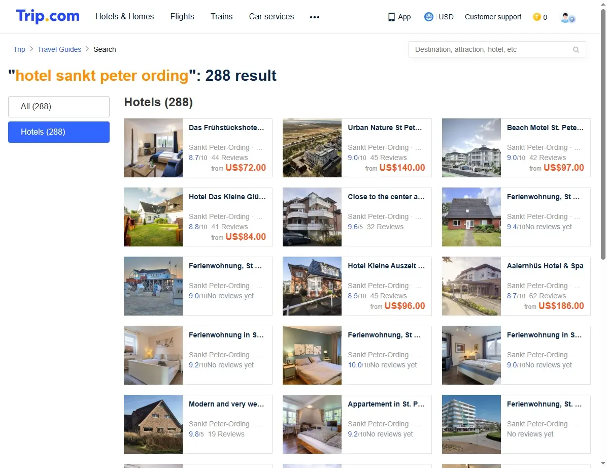 Spezielle Hotelangebote für Sankt Peter Ording