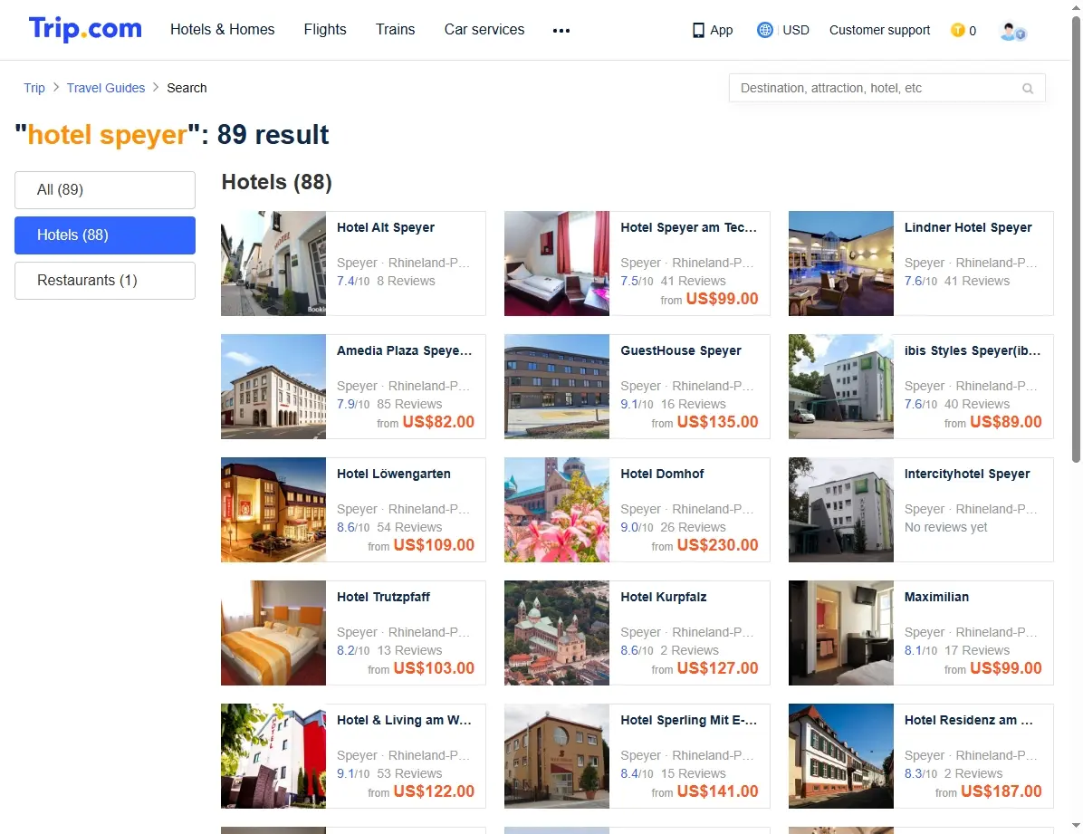 Spezielles Hotelangebot für Speyer