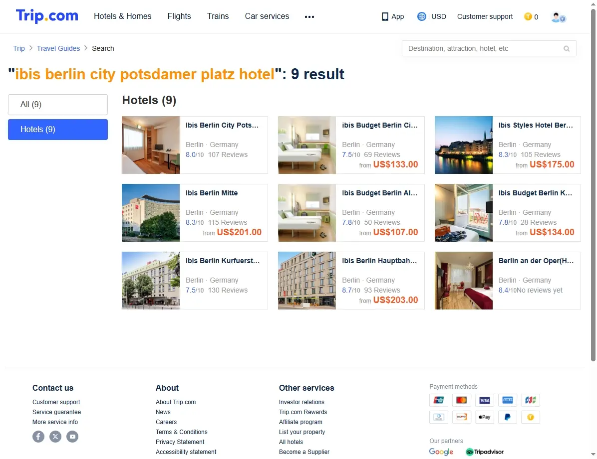 Sonderangebote für das ibis Berlin City Potsdamer Platz Hotel