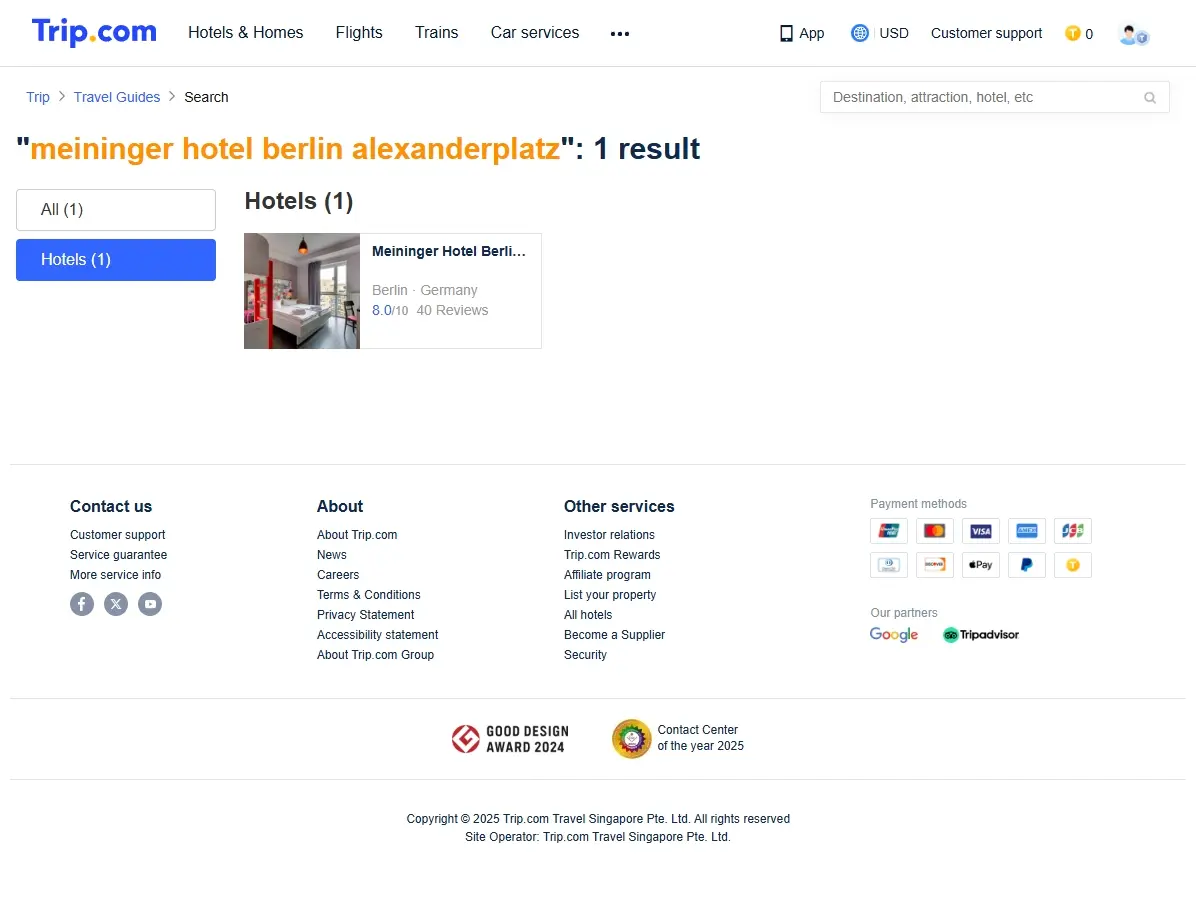 Spezialangebote für das Meininger Hotel Berlin Alexanderplatz
