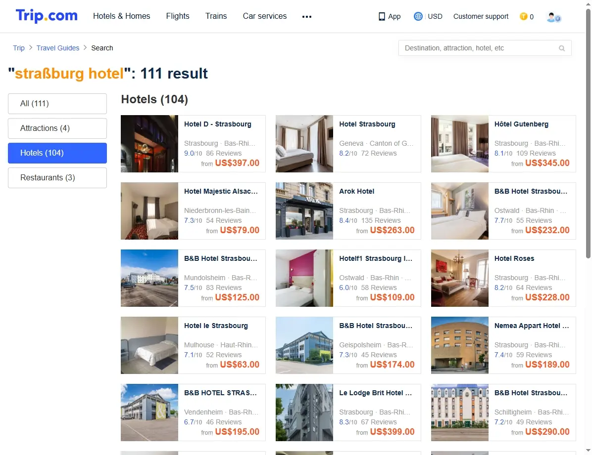 Spezialangebote für Straßburg Hotels auf Trip.com