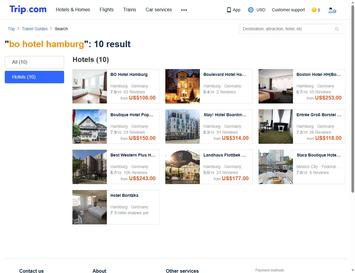 Sonderangebote für das bo hotel hamburg auf Trip.com
