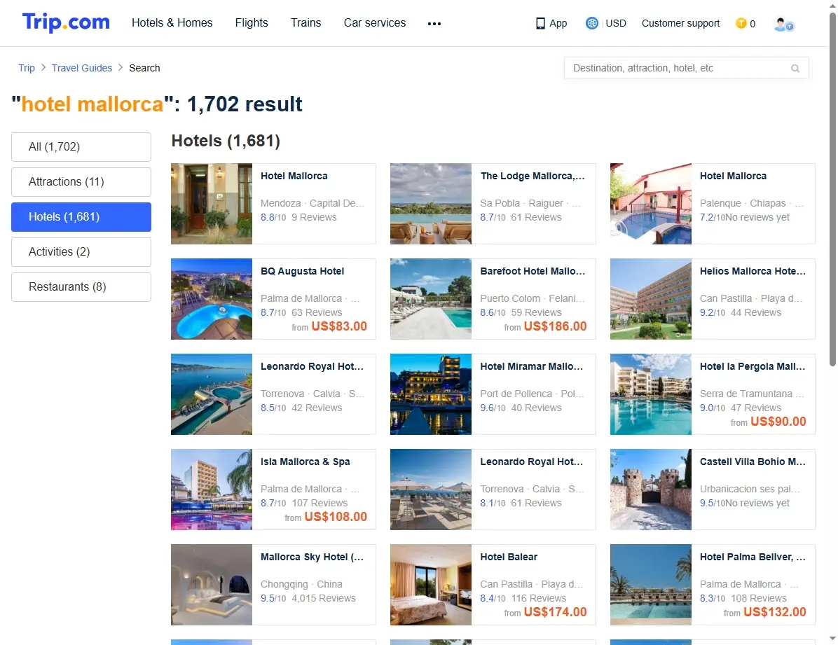 Sonderangebote für Hotelbuchungen auf Mallorca