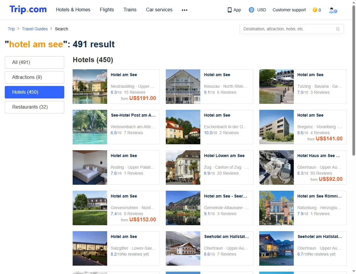 Spezialangebote für Hotels am See